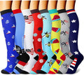 CHARMKING Compression Socks for Women & Men Circulation (8 Pairs) 15-20 mmHg Best Calf Socks Support for Athletic Cycling by CHARMKING