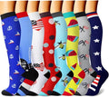 CHARMKING Compression Socks for Women & Men Circulation (8 Pairs) 15-20 mmHg Best Calf Socks Support for Athletic Cycling by CHARMKING