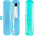 2Pcs Toothbrush Case for Traveling, Compact Tongue Scraper Case Breathable Toothbrush Travel Holders for Travel, Vacation, Camping, Gym, Business Trips, Office(Blue, Green) by Unknown