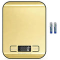 Digital Shipping Scale,Stainless Steel Panel, Accurate Portable Postal Scale for Packages, Small Business,Kitchen, Food, Handmade, Liquids, and Boutique (Mirror Gold Battery(5kg/1g)) by Selegere