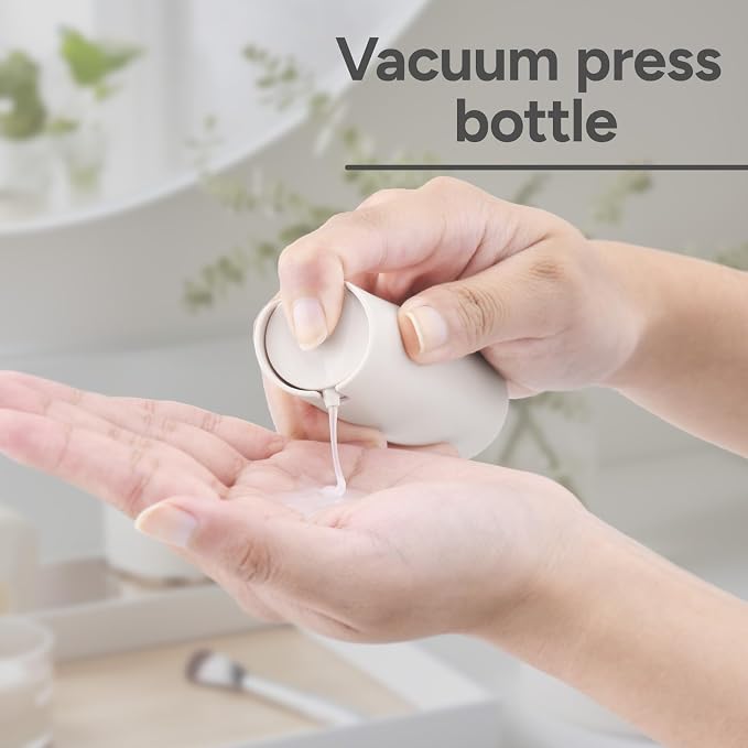 Lulupack Airless Pump Bottles Travel Size, 1 oz 3 PCS Refillable Container | Plastic lotion dispenser, for face cream moisturizer, small skincare, shampoo soap, empty toiletry, cosmetic, leakproof TSA - Image 3