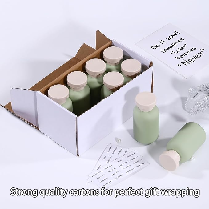 3.4 oz Plastic Small Travel Shampoo Bottles, Refillable Flip Cap Squeeze Bottles for Toiletries, Leakage-proof Travel Shampoo and Conditioner Container (8 pack) - Image 3