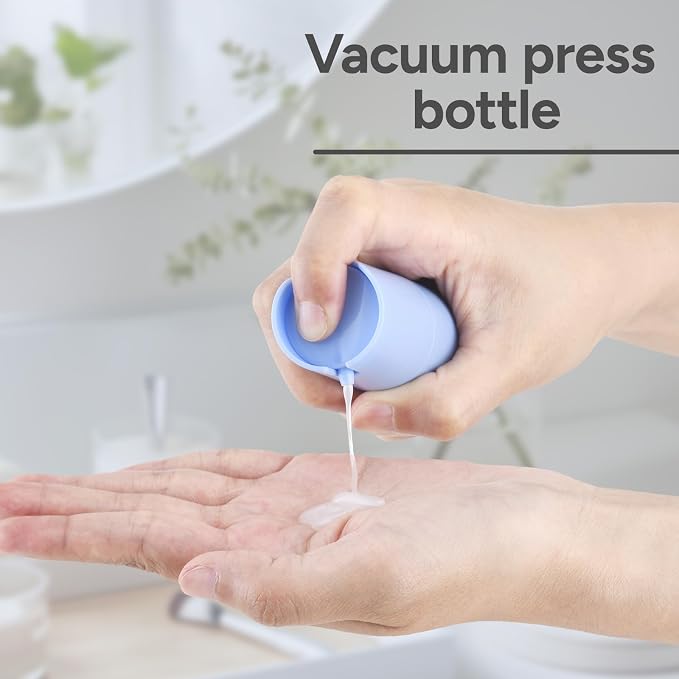 Lulupack Airless Pump Bottles Travel Size, 1 oz 3 PCS Refillable Container | Plastic lotion dispenser, for face cream moisturizer, small skincare, shampoo soap, empty toiletry, cosmetic, leakproof TSA - Image 3
