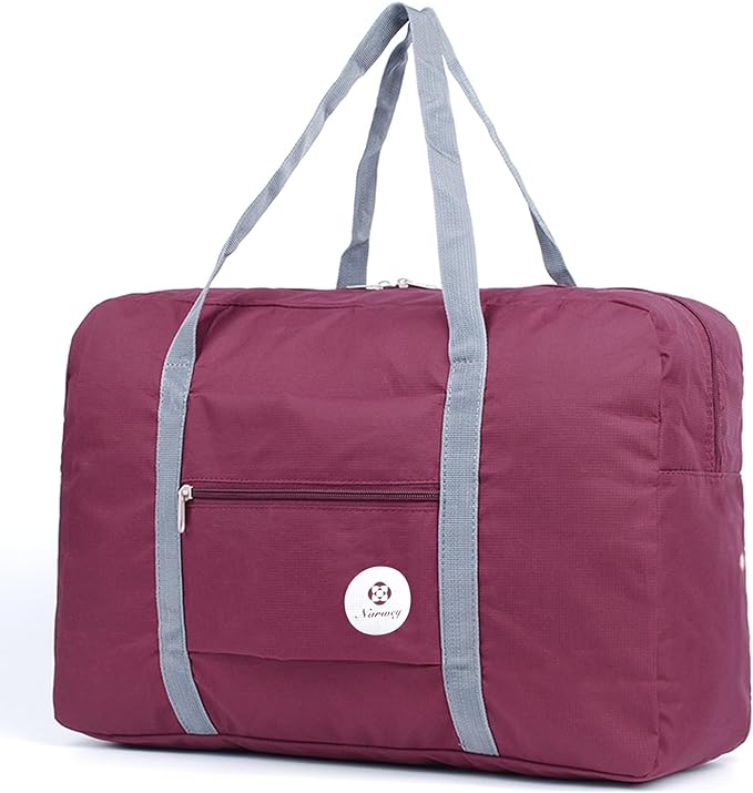 For Spirit Airlines Personal Item Bag Foldable Travel Duffel Bag Tote Carry on Luggage Duffle Overnight for Women and Men by Narwey
