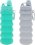 Collapsible Water Bottles Travel water bottle Sports Portable Sport Water Bottle Reusable Water Bottles comes with mountaineering Buckle 500ml silicone Water-proof camping water bottle by YCTMALL