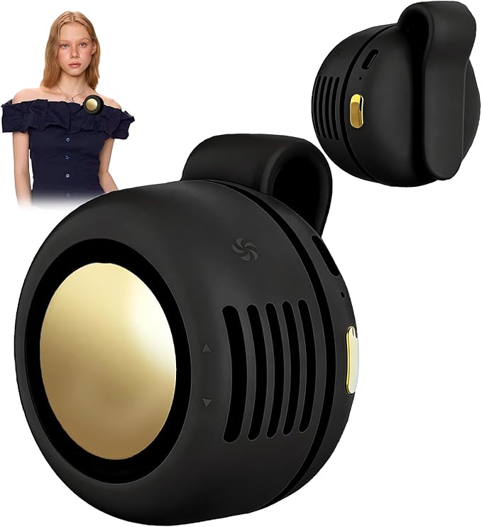 Portable Clip-On Fan, Mini USB Rechargeable 360° Rotatable Fan, Personal Fan 3-Speed Silent Mini Bladeless Fans by Ahuccf