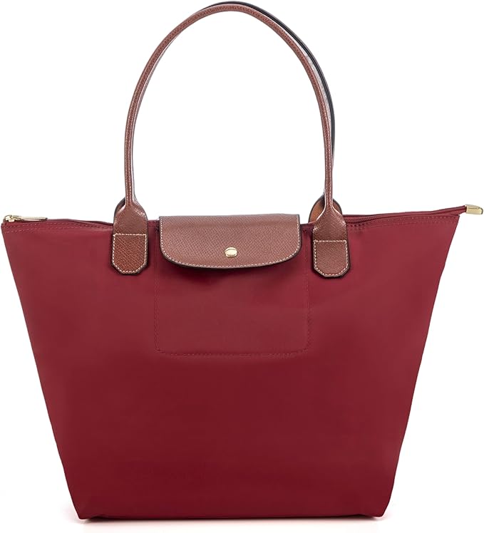 Tote Bag for Women Foldable Shoulder Bag Nylon Weekend Hobo Handbag by DASSYMIA