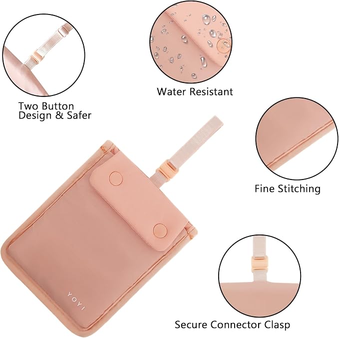 YOYI YOYI RFID Blocking Bra Wallet Travel Pouch, Secret Pocket for Cards | Skin-friendly fabric so thin it disappears inside your bra, RFID blocking keeps cards and cash secure from theft on the go - Image 4