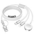 Travel Essentials for Apple Watch Charger,iPhone Charger,3 in 2 Type C/Lightning/Magnetic Travel Charging Cable,Portable Multi Charging Cable for Apple Watch, iPhone 17‑11,Samsung S26,Car,iPad-6FT by Accessoriesforphoneandelectricproducts