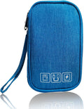 Electronic Organizer Bag Cable Organizer Travel Cord Organizer Case Pouch Portable Carrying Case for Charger Hard Drive Earphone USB SD Card (Blue) by DUMEALAGR