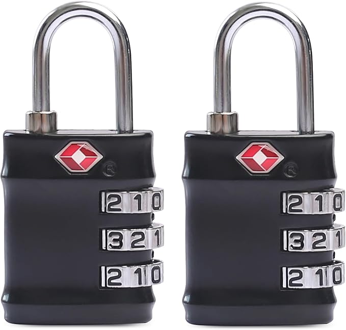 TSA Locks for Luggage, Combination Lock for Locker, Travel Essentials Padlock Combination, Combo Small Padlock for Gym Locker, Suitcase, Gun Case, Backpack, Bag, Zipper, Box, Cabinet by SpecializeinCombinationLock