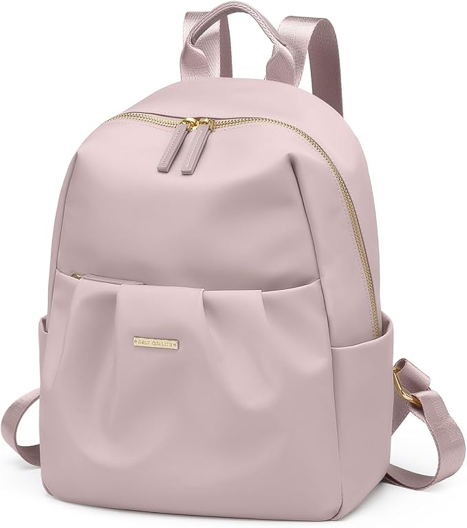 Small Backpack for Women Lightweight Mini Cute Back pack Daypack Purse fot Casual Daily Travel College Work,9.7 Inch,Greyish pink by GOLFQUALITY