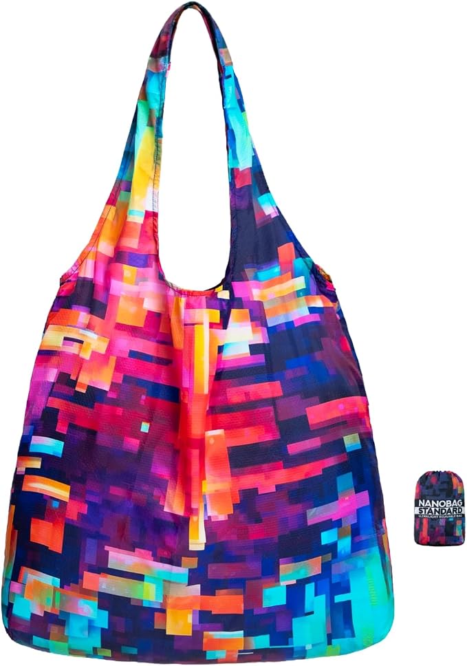 Nanobag Standard 19L Tote Foldable Packable Reusable Grocery Shopping Bag | 0.9 oz Premium Portable Collapsible Ultralight Pocket-Sized for Everyday Use & Travel by Nanobag