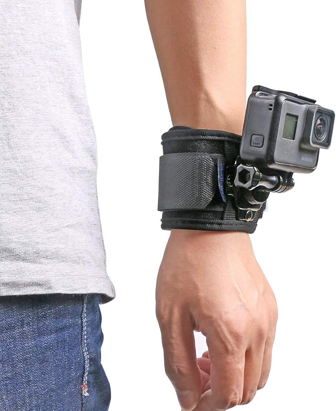 Wrist Strap Mount Compatible with GoPro Hero 13/12/11/10/9/8/7//6/5 Black,DJI Osmo Action 5 pro/4/3,Insta 360 ONE R,AKASO/Campark and More by SUREWO