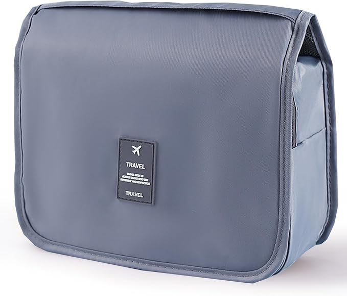 Travel Toiletry Bag for Women, Hanging Toiletry Bag with Multi-Pockets, Toiletry Bag for Traveling Easy Clean, Travel Organizer Bag Gray by Yeegras
