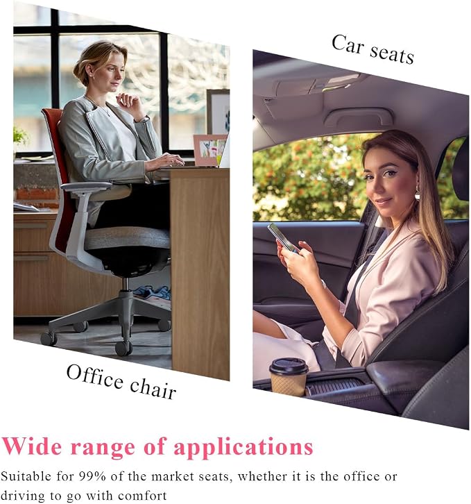 Car Seat Cushion, Comfort Memory Foam Car Cushion, Non-Slip Auto Booster Seat Cushion for Improve Driving Vision, Suitable for Vehicles Trucks SUVs Car Accessories (Gray) - Image 6