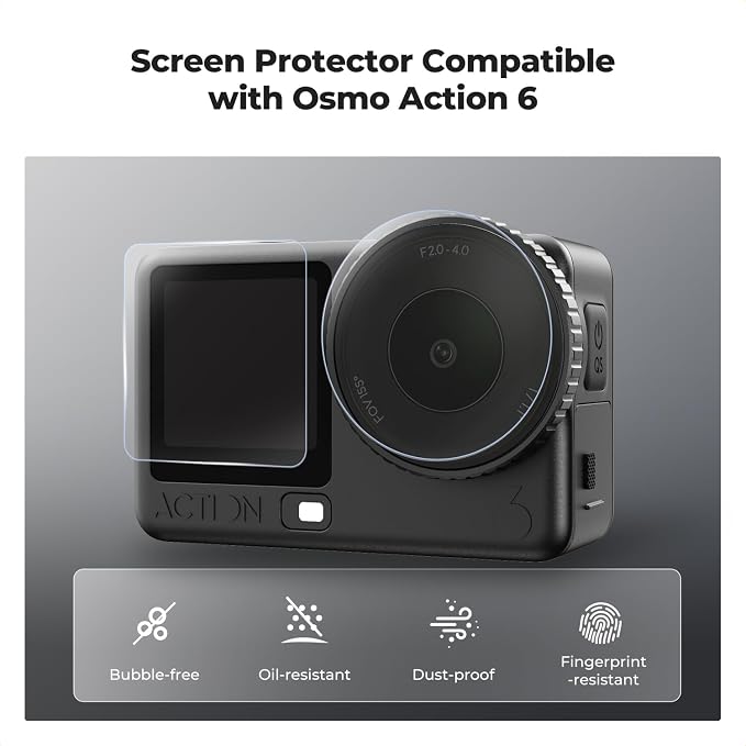 K&F CONCEPT Camera Cage + Screen Protector Kit for DJI Osmo Action 6 | Aluminum Alloy Protective Cage Expansion Frame Case with Cold Shoe Mount, 1/4" Screw Interface for Tripod, Selfie Stick, CD06 - Image 5