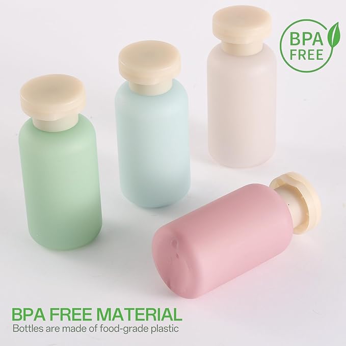 18 Pack Travel Bottles for Toiletries Leak Proof | Refillable, Plastic Travel Containers, BPA Free, Travel Essentials, for Shampoo Conditioner Lotion Liquids - Image 3
