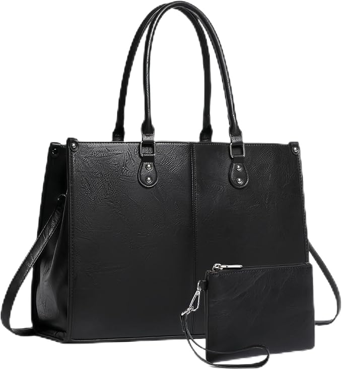 Laptop Tote Bag for Women with Lunch Compartment, Quilted Work Bag Fits 15.6 Inch Laptop, Large Office Tote for Daily Commute by Unknown