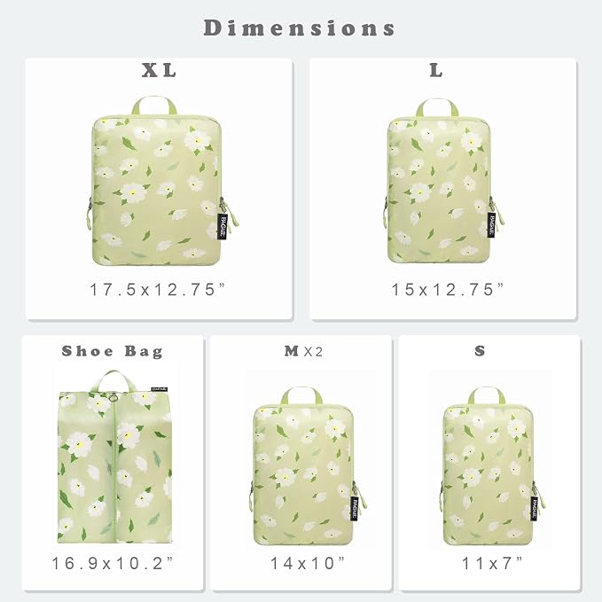 BAGAIL 6 Set Ultralight Compression Packing Cubes Packing Organizer for Travel Accessories Luggage Suitcase Backpack - Image 2