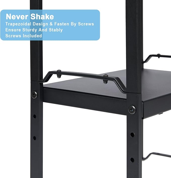 X-cosrack 25.5 Inches 2 Pack Expandable Cabinet Shelves, Stackable Shelf Organizer for Kitchen Cabinet Countertop Storage, Adjustable Counter Cupboard Pantry Organizer Shelf Rack Stand Riser, Black - Image 9