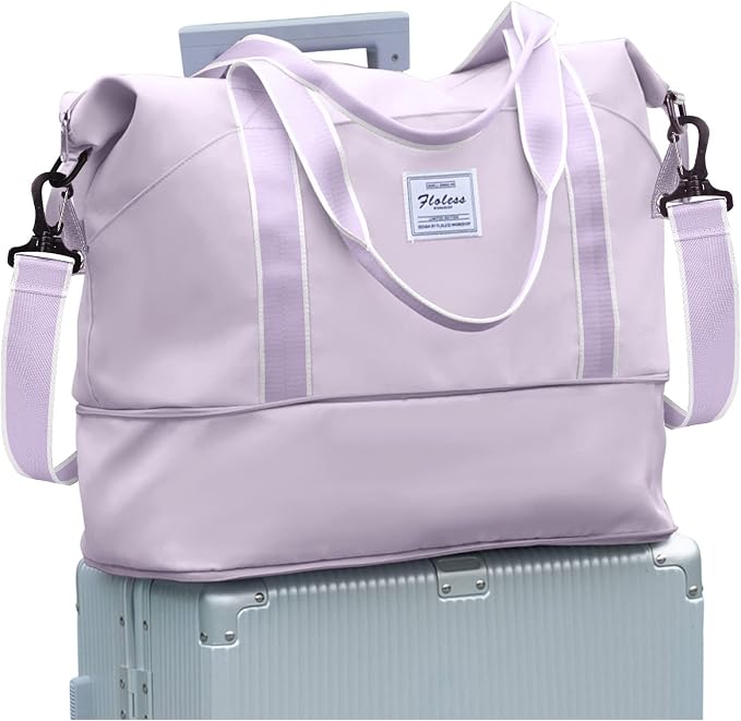 Travel Duffel Bag, Sports Tote Gym Bag, Shoulder Weekender Overnight Bag for Women by WONHOX