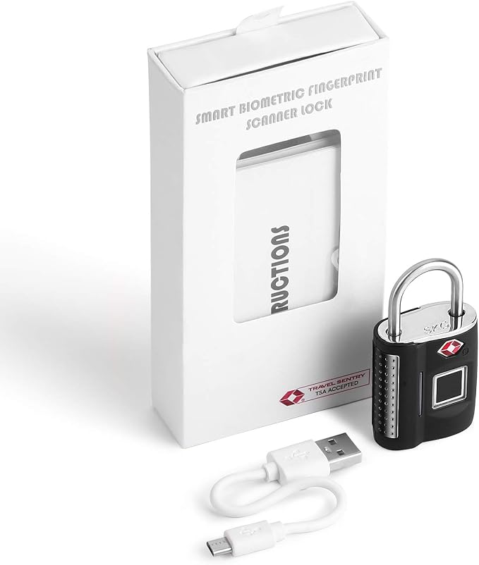 Fingerprint Lock, TSA Approved Smart Digital Locker Lock for Gym, Luggage, Travel, House Door, Suitcase, Backpack, School, Bike,Office, Keyless - Image 9