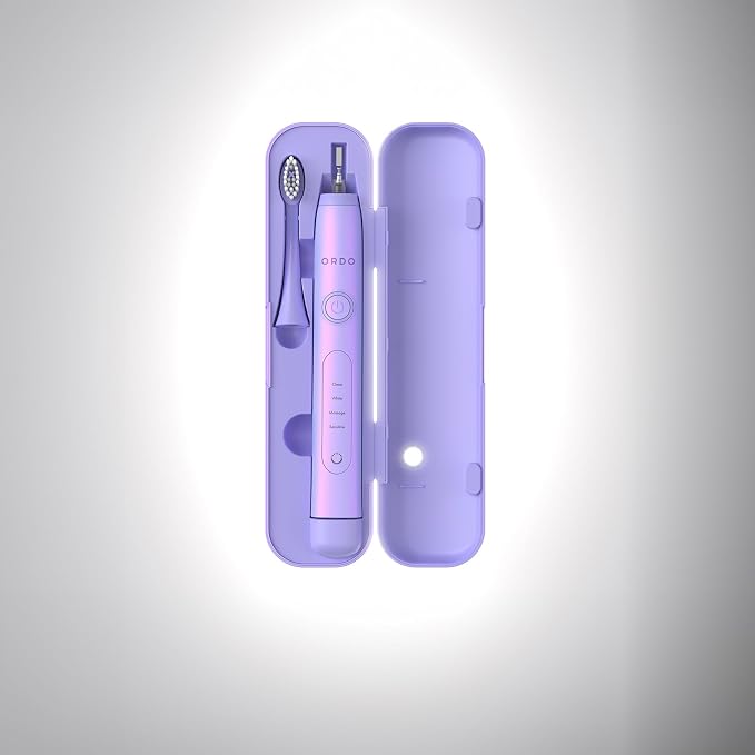 ORDO Sonic+ Toothbrush Travel Case, portable USB Charging, Pearl Violet | Sonic toothbrush holder, durable design, secure magnetic closure, travel friendly, toothbrush not included - Image 2