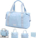TINYAT Foldable Travel Duffle Bag Expandable Personal Item Travel Bag,32L | Expandable Gym Bag for Women Weekender Carry On Overnight Tote Large Capacity Portable Luggage Bag by TINYAT