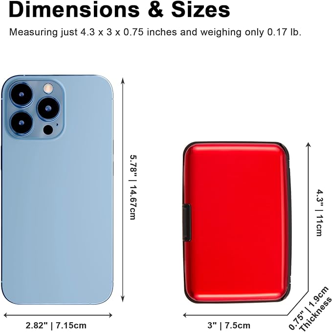 Credit Card Holder Small RFID Blocking Wallet Business Metal Slim Mini Aluminum Hard Case for Women Men - Image 4
