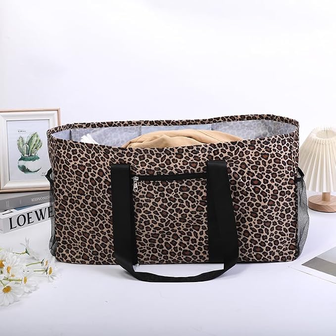 YELAIYEHAO Large Utility Tote Bag, Foldable Collapsible Tote for Storage Pool BeachShopping picnic laundry gym and Luggage - Image 3