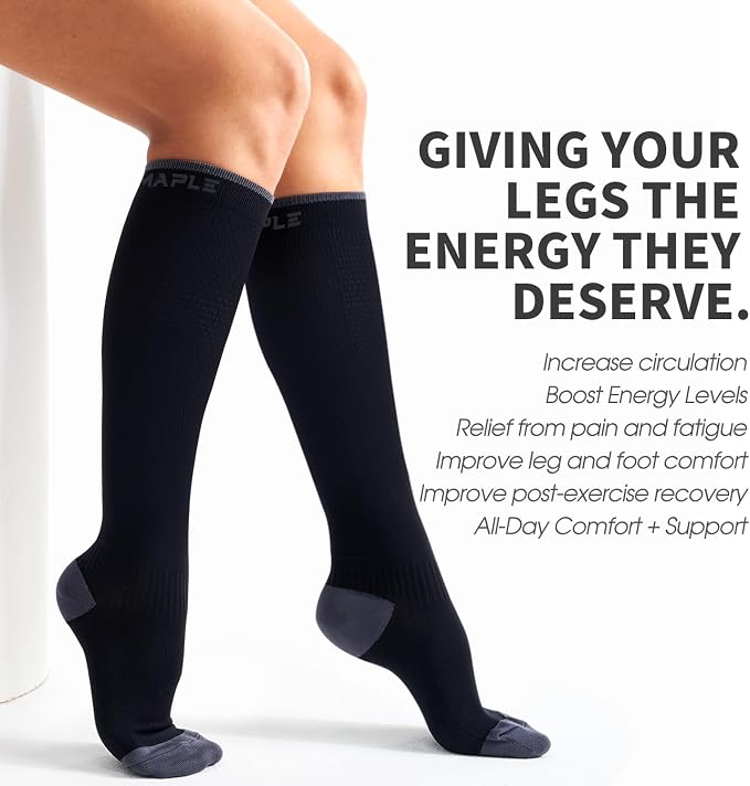 4 Pairs Compression Socks for Women and Men-Circulation Best Support Socks for Running,Athletic,Cycling - Image 2