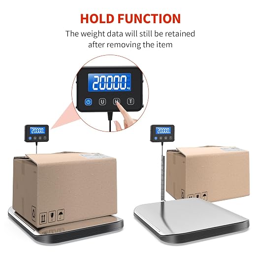 KKZ Shipping Scale, 440 LB Heavy Duty Postal Scale for Packages | Large Mailing Scale, for Postage, Industrial, Small Business, Laundry, Warehouse, Stainless Steel - Image 5