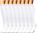 CHARMKING Compression Socks for Women & Men Circulation (8 Pairs) 15-20 mmHg Best Calf Socks Support for Athletic Cycling by CHARMKING