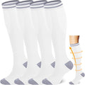 ACTINPUT Copper Compression Socks Men & Women 4 Pairs,Best Support for Nurses,Running,FLying,Athletic by ACTINPUT