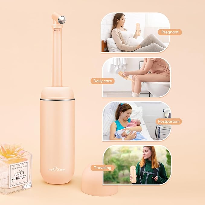 easy@Home Portable Travel Bidet - Peri Bottle for Postpartum Care Brown | Handheld Sprayer Kit, 380mL (12.8oz), BPA-Free Personal Hygiene for Women & Men | EPB-01 Brown - Image 6