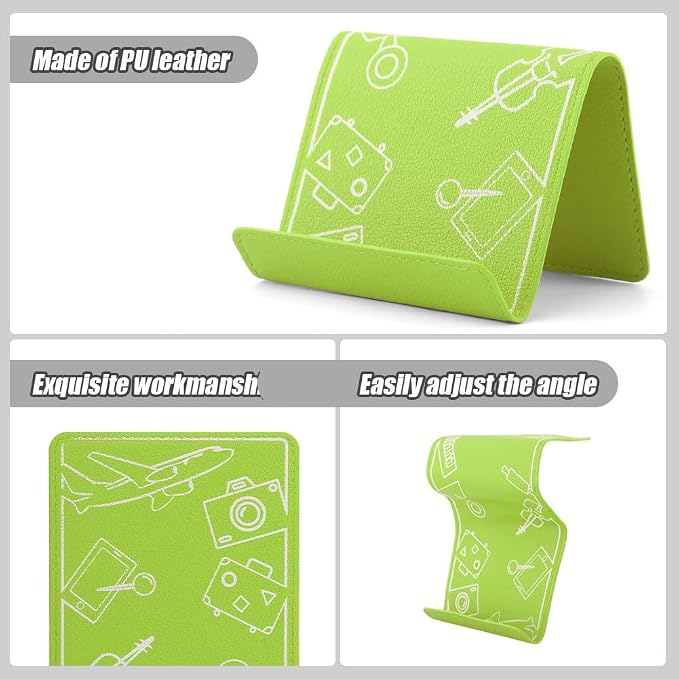 Airplane Phone Holder Flexible Flight Cell Phone Holder and Flexible Tablet Stand Airplane Travel Essential Accessories for Most Smartphones, Tablets(Color:Green) - Image 3