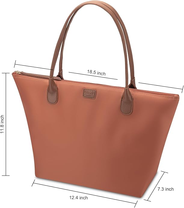 GAYI URBAN Nylon Tote Bag for Women, Large Foldable Weekend Hobo Purses for Women, Shoulder Tote Handbags with Zipper | Nylon - Image 4