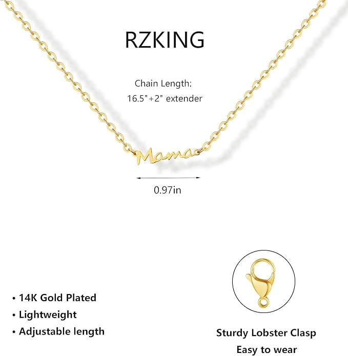 RZKING Golden Necklace for Women, Dainty Butterfly Heart Bow Rose Necklace, Gifts for Best Friend Sister Mom Girlfriend, Graduation Chritmas Birthday Anniversary Thank You Gifts - Image 2