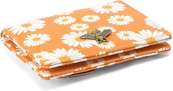 Small Women Wallet RFID Blocking Bifold Pocket Wallet Slim Compact Ladies Purse Mini Wallets For Women (Flower) - Image 4