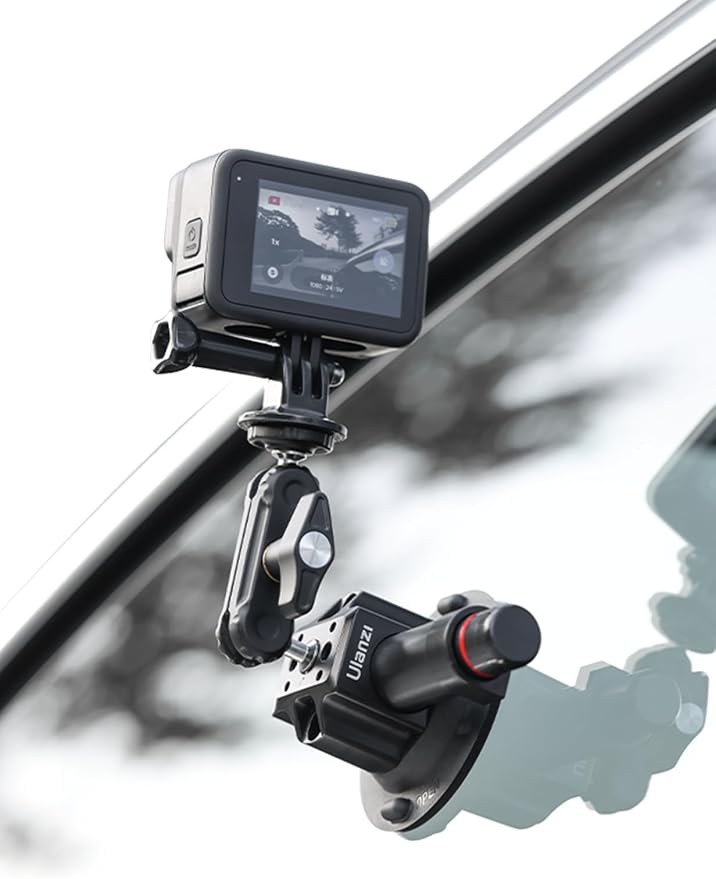 Ulanzi SC-01 Heavy-Duty Suction Cup Mount for Camera/Phone/Accessory (3"), Pump-actived Vacuum Suction Cup Mount, Magic Arm Phone Holder Action Cam Adapter Car Boats Windshield Window Mount - Image 9