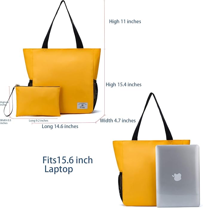 ETidy Large Capacity Foldable Tote Bag With Zipper | Water-resistant, Lightweight, Sandproof, Beach Bag, Gym Bag, Travel Shopping Bag - Image 7