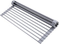 Ohuhu Roll Up Dish Drying Rack, Over The Sink Multipurpose Roll-Up Dish Racks, 16.5" W x 13" L Rolling Heat-Resistant Anti-Slip Silicone Coated Dish Drainer Portable Foldable for Kitchen Counter by Ohuhu