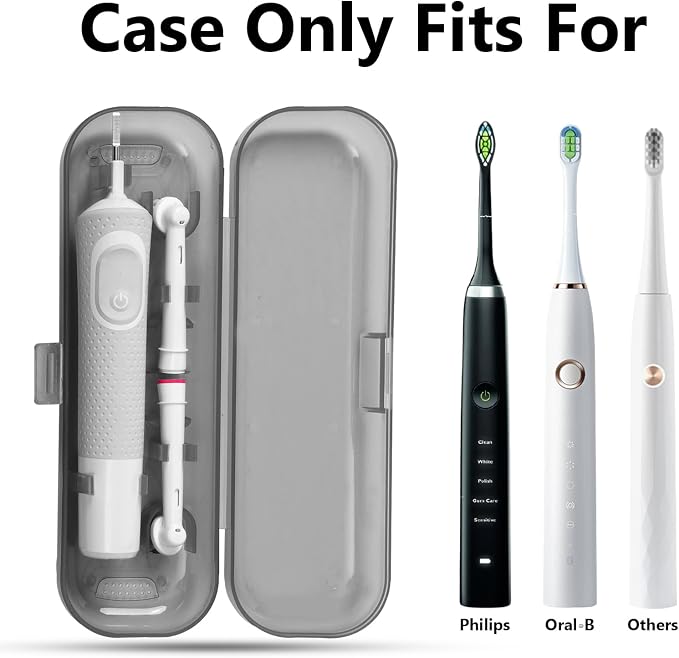 Newly upgraded toothbrush travel case, suitable for Oral-B/Oral-B Pro/Philips Sonicare/Aquasonic toothbrush, travel electric toothbrush box(black) - Image 2