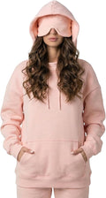 Ainangua Womens Oversized Pullover Essentials Hoodie with Eye Mask Comfor Airplane Mode Travel Office Vacation Sweatshirt by Ainangua