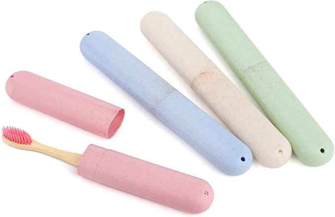 28 Pack Travel Toothbrush Case, Portable Dust-proof Breathable Toothbrush Holder for Travel, Business, Home, Camping, School (4 Colors) - Image 3