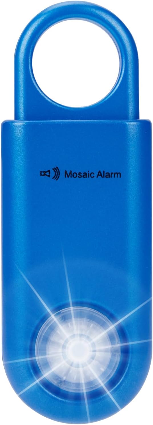 130dB Personal Safety Alarm Ultra Bright Strobe Light Loud Sound Keychain Siren with Carabiner for Women, School Children, Night Runners. Hiking Alarm Bear Deterrent. SOS Emergency Alerts. Blue - Image 2