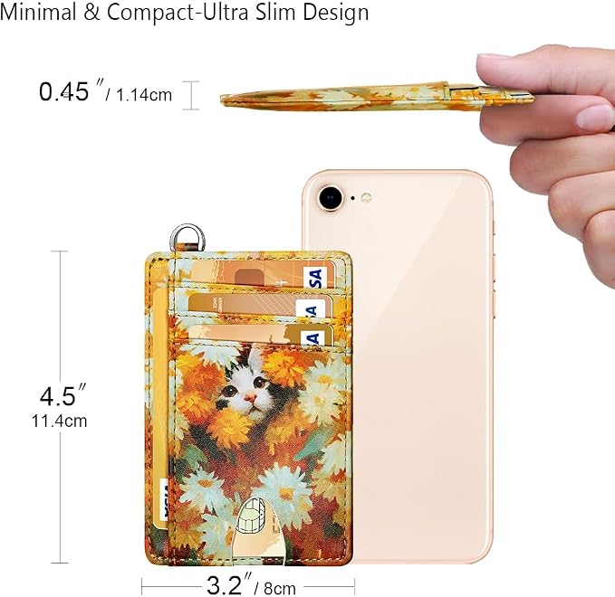 FurArt Slim Minimalist Wallet RFID Credit Card Holder for Men | slim minimalist compact rfid id window thin - Image 7