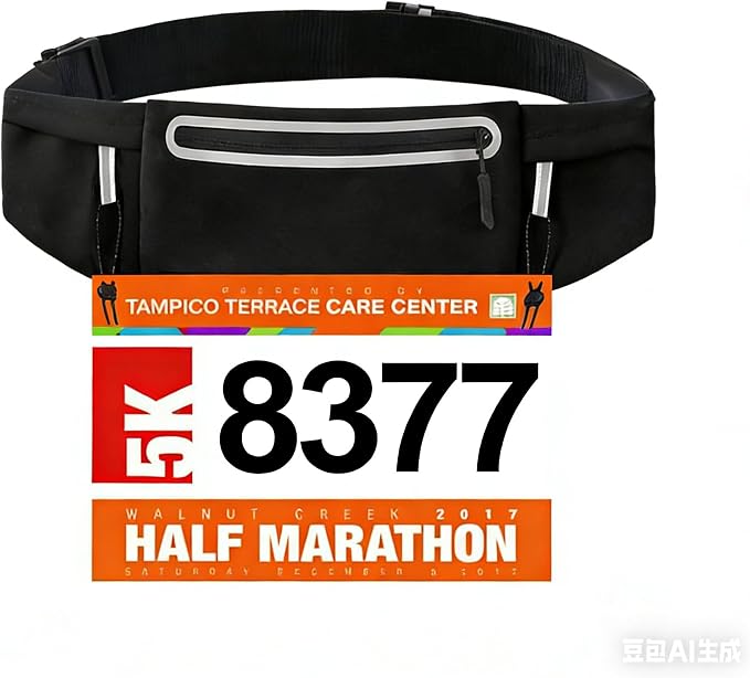 Running Belt Fanny Pack: 3 Pocket Waist Bag for Men Women Workout Exercise Fitness Phone Holder Fits All Phones with Bib Clip, Black - Image 9