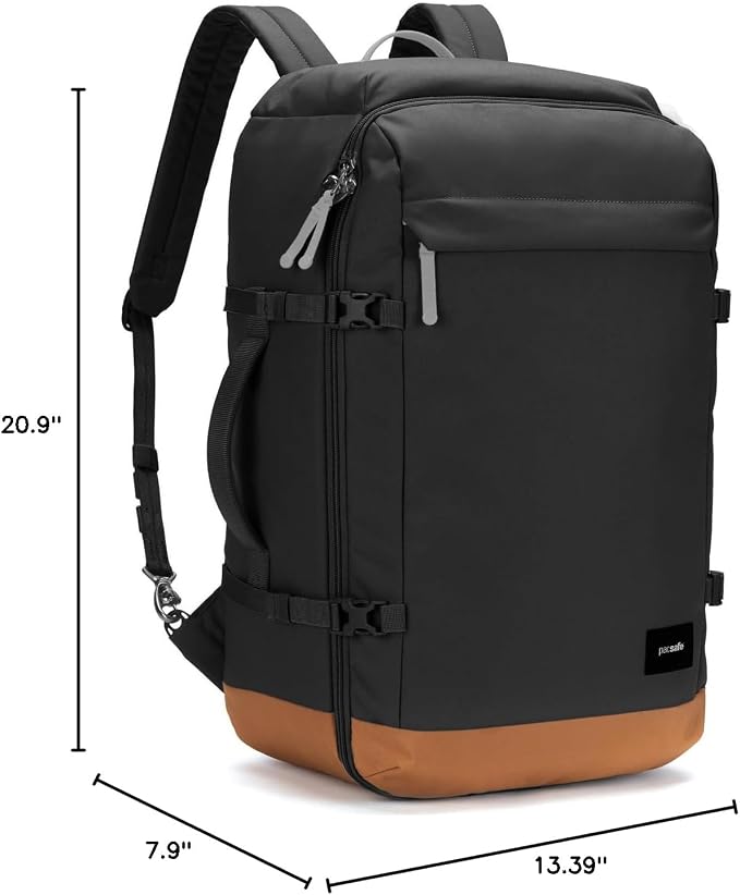 Pacsafe GO Anti Theft 44L Carry-on Backpack, Jet Black - Image 14